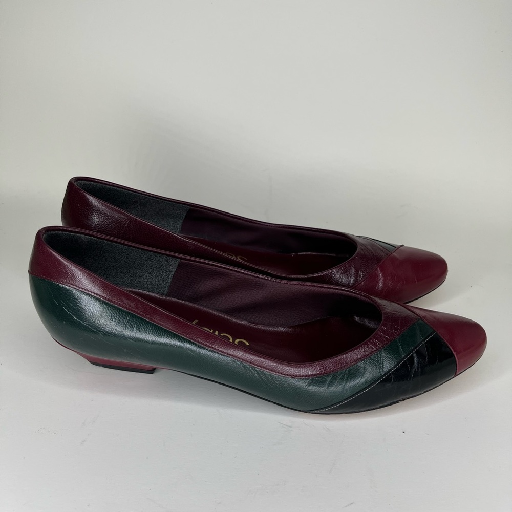 selby shoes pumps heels women size 8 3A red leather upper